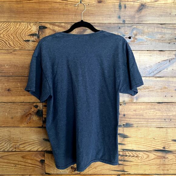 EARTH DAY SHIRT - Charcoal gray unisex tee embroidered size large - Picture 5 of 5